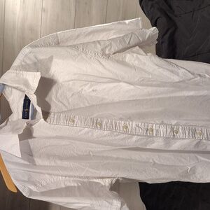 Ralph Lauren Customized Classic White Button Down Shirt